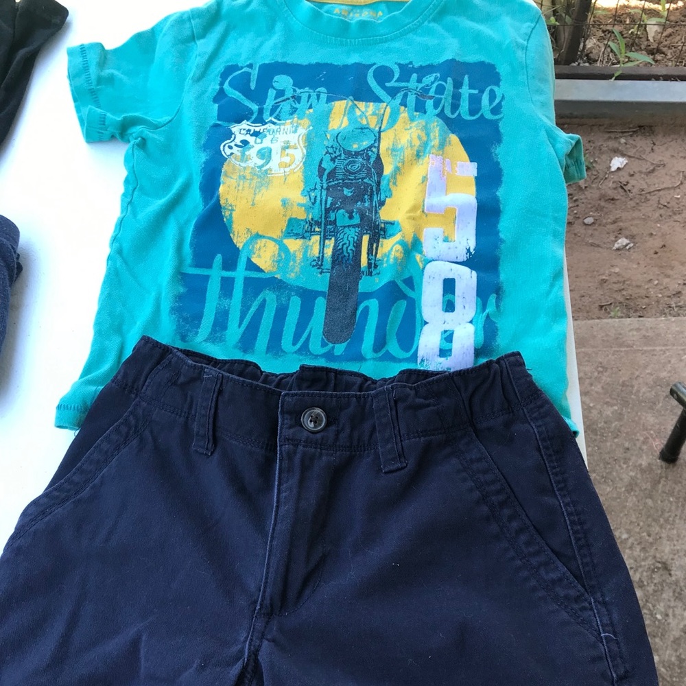 Teal Blue Arizona Shirt and Cargo Shorts